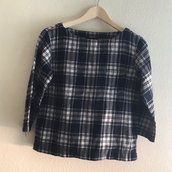 Madewell | Herald Tee in Curtis Blue Plaid - Picture 1 of 5